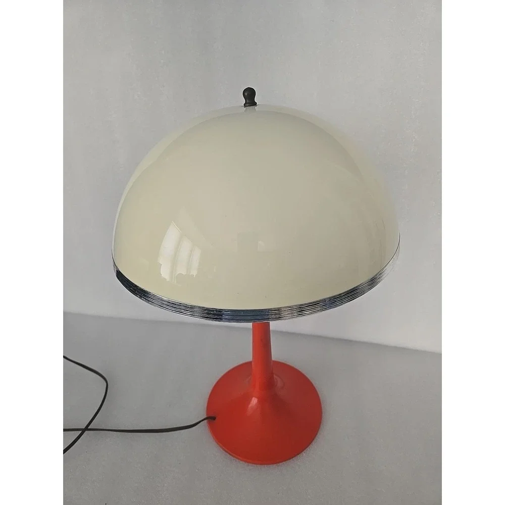 Vintage Mid Century Modern Plastic Mushroom Table Lamp Retro 1960's